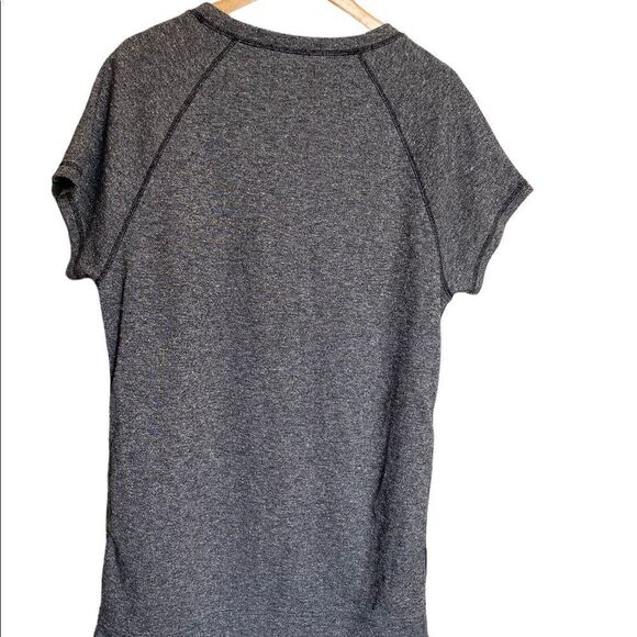Madewell Grey Marled Knit Short Sleeve Shift Dress Size Medium - Picture 6 of 6
